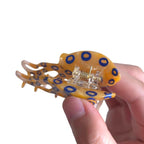 Cute Blue-Ringed Octopus 2.95inch Small Hair Clip,Funny Acetate Claw Clips for Women