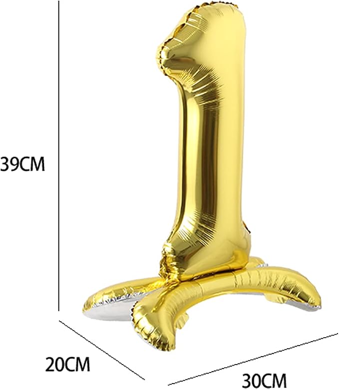 16" Standing Gold Alphabet Letter and Number Balloons Aluminum Hanging Foil - Image 2