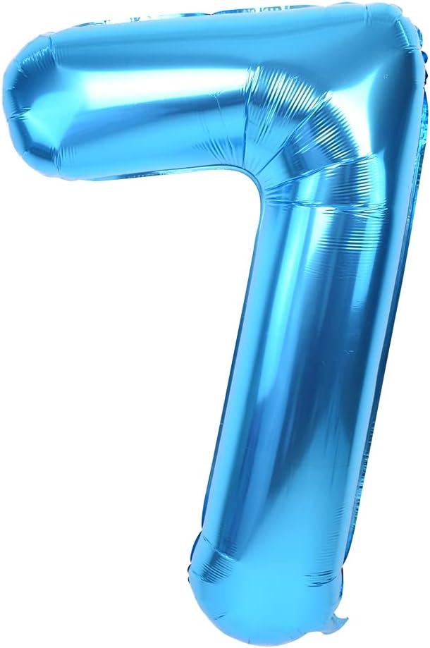 TONIFUL 40 Inch Blue Number 7 Balloons Large Foil 7th Birthday Decorations | by TONIFUL