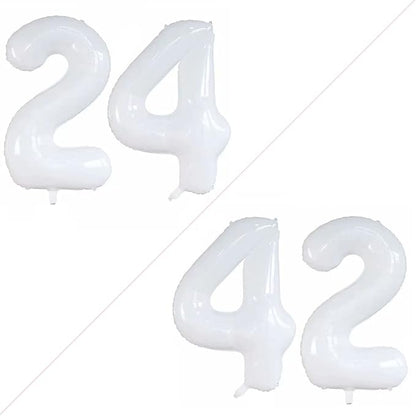 Number 24 Balloons for 24th Birthday Party Decorations, 42 Inch Jumbo Foil by GOER