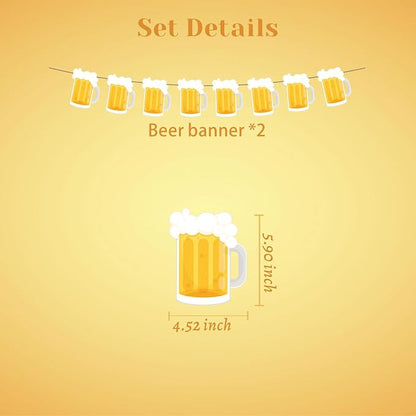Beer Birthday Banner for Beer Party and Birthday Wedding Party Supplies - Image 2