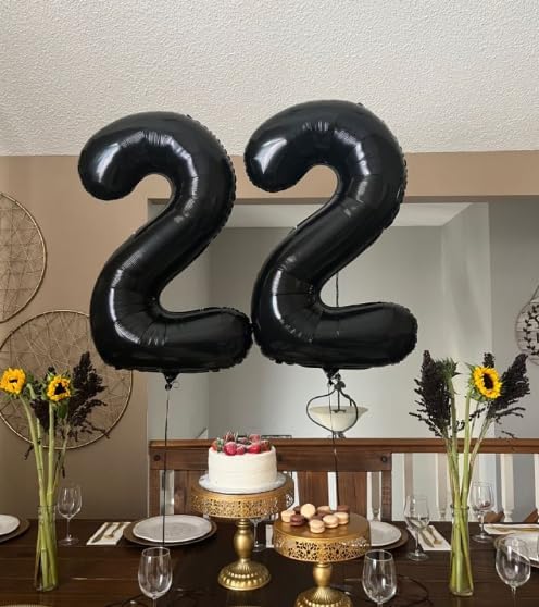 Black Number 2 Balloon 40 inch, Balloon numbers party supplies, deco photo shoot - Image 4