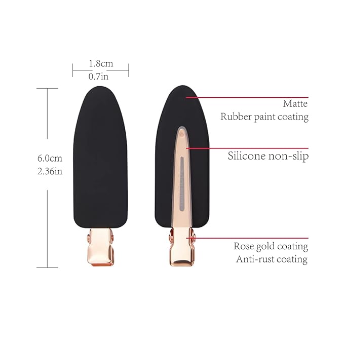 minihope 24 Pieces Hair Clips - Dent-Free Soft Clips for Women and Girls, Including Harry Josh Clips (Morandi & Black)