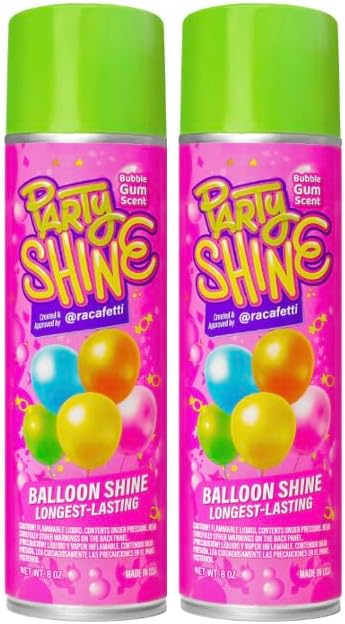 Party Shine Bubble Gum Balloon Shine Spray, Silicone Spray by ShinyFiesta