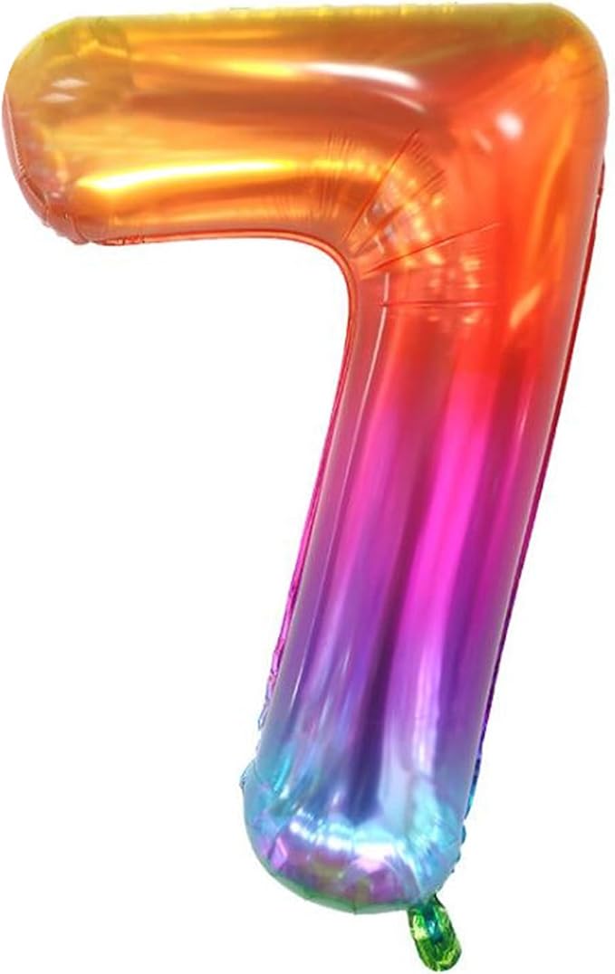 40 inch digital balloon, Jelly Color, Number 7 by TNCDJKPA
