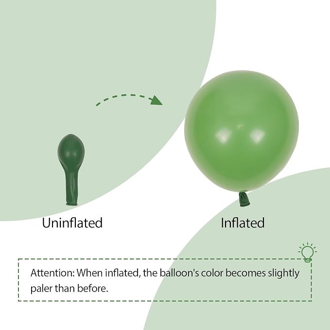Awenztech 110pcs Sage Green Balloons, 18 12 10 5 inch Sage Green Balloons - Image 3