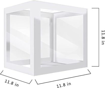 Baby Boxes with Letters – 4 pcs White Transparent Balloon Boxes – Perfect - Image 2