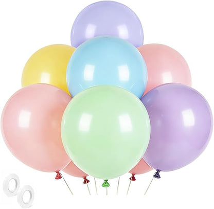 Pastel Balloons Latex Pastel Birthday Decorations 10 Pack 36 inch Round Helium by BOMSI