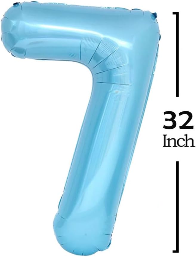 Light Blue 2027 Foil Number Balloons - Image 3