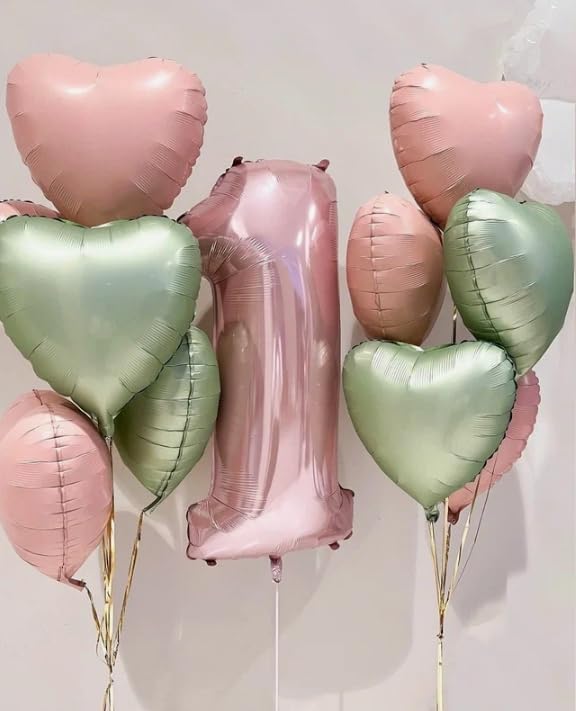 Sage Green Heart Balloon, 18inch Olive Green Heart Shape Balloons - Image 4