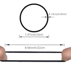 Black Hair Ties Hair Elastics Rubber Bands No Damage for Thick and Curly Hair Long-Lasting Braids Ponytails Holders All Hair Types Pain-Free Hair Accessories for Women or Men 50 PCS 4MM