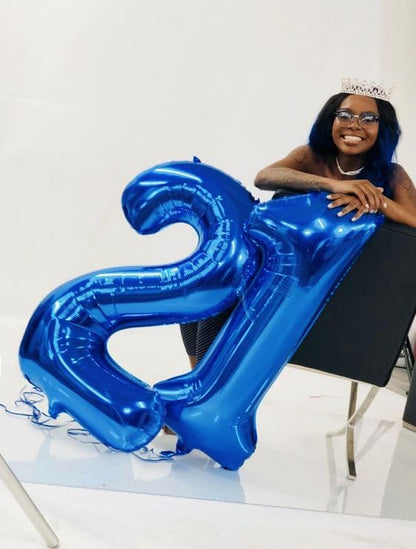 Navy Blue 21 Balloon - Image 4