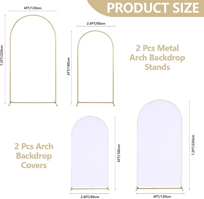 Metal Arch Backdrop Stand Set of 2 - Image 3