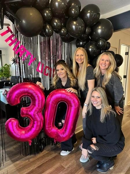 Hot Pink Number 40 Balloon 40 Inch - Image 3