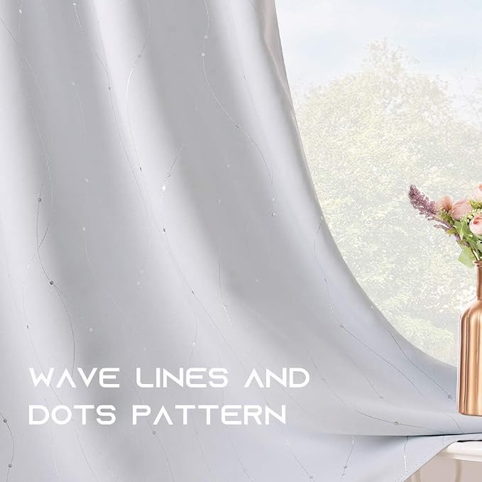 NICETOWN Room Darkening Curtains, 2 Panels, W52 x L84 Inch - Image 3