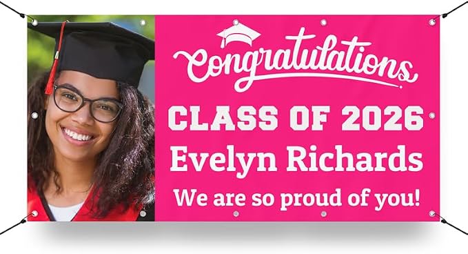 Personalized Graduation Photo Vinyl Banner Sign by Milweb1LLC