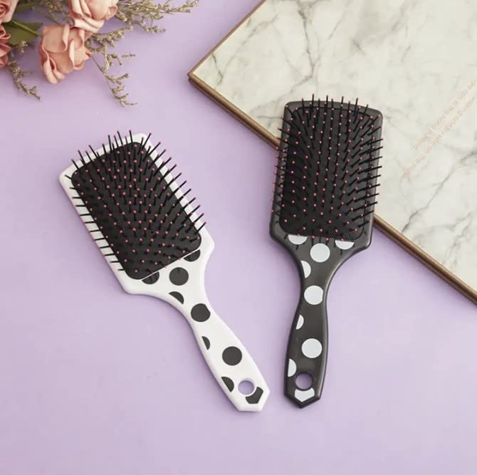 The Cheetah Pro Detangler Brush by BeaverStrong, Large Size TPR Hair Brush with Air Cushion, Nylon Ball Tips and Easy Grip (White)