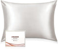 Adubor 100% Silk Pillowcase - Mulberry Silk Pillow Cases, 23 Momme 6A Grade Fibers, Silk Pillow Case for Hair and Skin Health, with Hidden Zipper (Standard 20''×26'', Lvory White, 1PC)