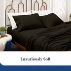 SKY BEDDINGS Queen Pillowcase Set of 2 - Soft Brushed Microfiber Pillow Cases with Envelope Clouser - Wrinkle-Free, Fade-Resistant Pillow Covers - 20 x 30 Inches, Black