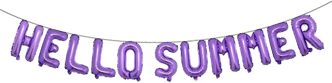 Hello Summer Balloons 16Inch Metallic Mylar Balloon by RUIANSI