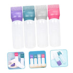 4pcs Hair Oiling Bottles Comb Hair Dye Applicator for Easy Coloring Includes Graduated Scale for Hairdressers and Stylists Deep