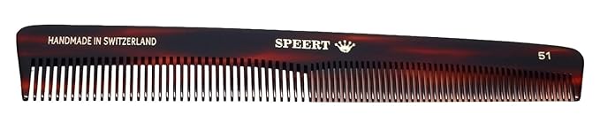 #51 Handmade Wide Narrow Tooth Comb Tortoise Havana Acetate Thick Coarse Curly Thin Fine Straight Hair Detangling Parting Grooming Teasing Hair Styling Hairdresser Barber Hairdressing Wet Dry