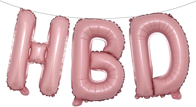 16 Inch HBD Balloons for Boho Birthday Party Decorations by RUIANSI