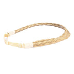 DIGUAN Double Three Strand Synthetic Hair Braided Headband Hairpiece Extension Women Girl Beauty accessory (Honey Blonde)