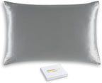 ZIMASILK 25 Momme 100% Pure Mulberry Silk Pillowcase for Hair and Skin Care, Highest Grade 6A Pillow Cases for Women, Long-Lasting Durablity, Gift for Women Men, 1Pc (Queen 20"x30", Iron Gray)