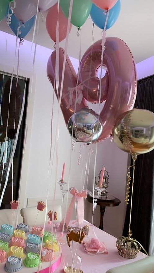 Number Balloons Pearl Pink 19 Balloon 40 inch - Image 5