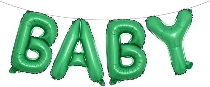 16 Inch Baby Letter Balloons Multicolor Foil Balloons BABY Balloons, Baby Shower by RUIANSI