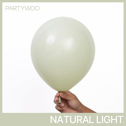 PartyWoo Sage Green Balloons 50pcs Boho Dusty Olive Green Color | 12 Inch - Image 3