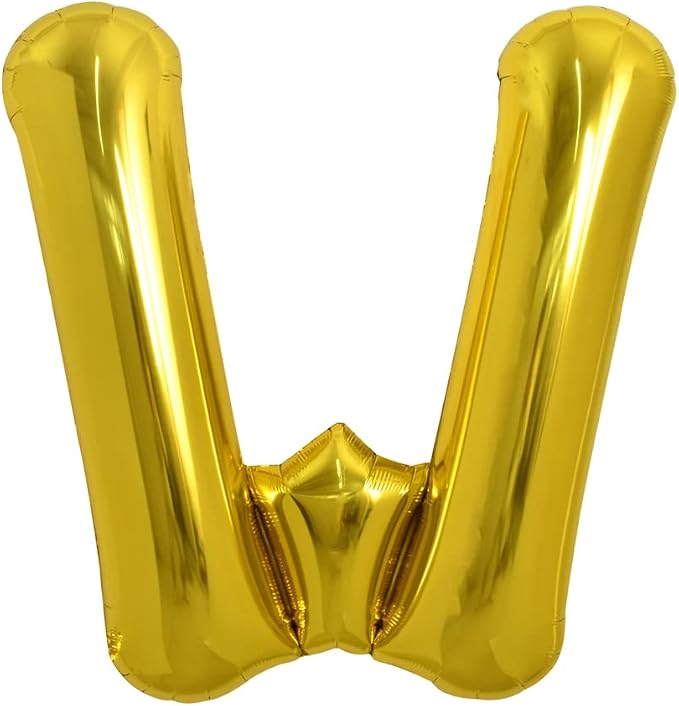 TONIFUL 40 Inch Large Gold Letter W Foil Balloons Alphabet Balloons | Giant by TONIFUL