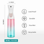 Spray Bottle for Hair (10.15OZ /300ML) Continuous Ultra Fine Mist Sprayer for Hair, Salons, Barber, Plants, Skin Care, Cleaning Red Blue Gradient