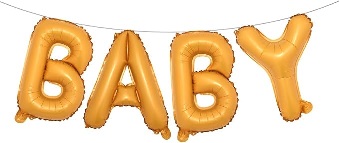 16 Inch Baby Letter Balloons Multicolor Foil Balloons BABY Balloons, Baby Shower by RUIANSI