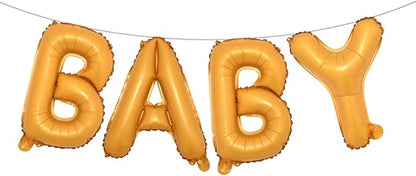 16 Inch Baby Letter Balloons Multicolor Foil Balloons BABY Balloons, Baby Shower by RUIANSI