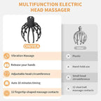 Electric Scalp Massager with 3 Modes, 360 Degree Head Massager, Cordless Portable Head Scratcher for Stress Relax