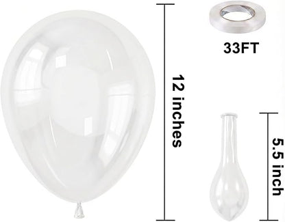 KBZVNAF Clear Latex Party Balloons 50 Pack 12 inch | Transparent Helium Balloons - Image 2