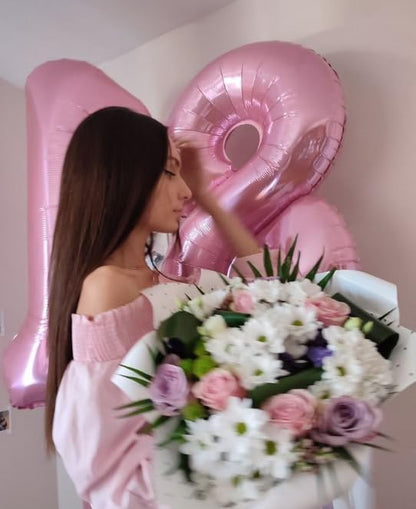Pearl Pink Number 8 Balloon 40 inch, 8th Birthday Party Balloons Decorations | - Image 8