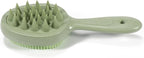Double Sided Scalp Massager Hair Growth, Shampoo Brush Head Scalp Massager for Hair Growth Scalp Scrubber with Soft Silicone Bristles (Green)