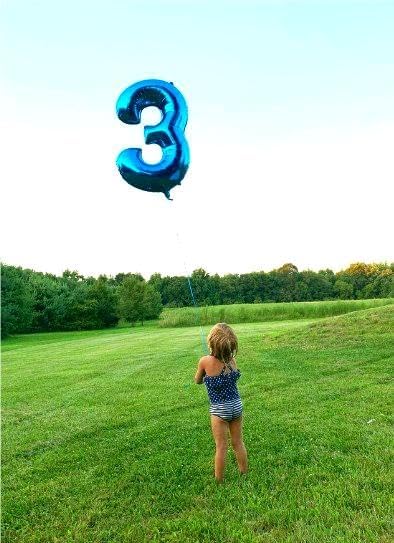 Navy Blue Number 3 Balloon 40 inch, 3rd Birthday Party Balloons Decorations | - Image 4
