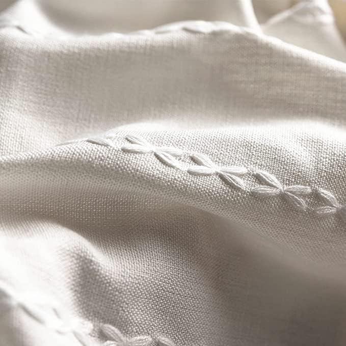 Sutuo Home White Boho Curtains for Bedroom 96 Inch Length, Light Filtering - Image 9