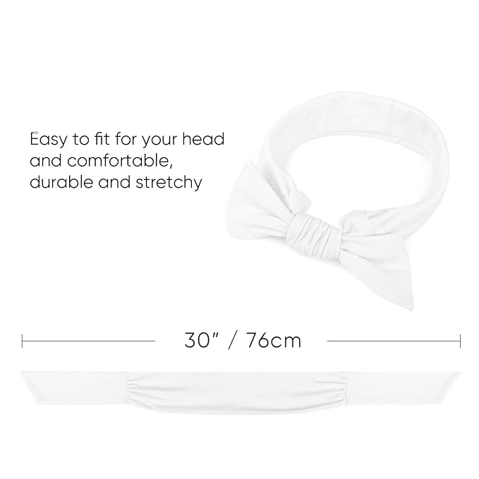 DRESHOW 6 PCS Adjustable Headbands for Women Knotted Headbands Elastic Non-Slip Fashion Hair Bands for Workout Sports Running Yoga