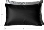 Mulberry Silk Pillowcase for Hair and Skin, Luxury Double Sided Pure Silk Pillowcase, 29x19 Inches, 1Pc (Black)
