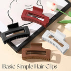 4Pcs Cloud Claw Clips for Women, 4.2 Inch Non-Slip Strong Hold Hair Claws, Unbreakable & Durable TPEE-Silicone Blend, Large Bendable Cozy Hair Clip for Thin/Thick/Curly Hair, All-Day Comfort