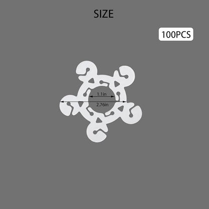 100 Pcs Reusable Balloon Clips, Plastic Balloon Arch Connectors Flower Shape - Image 2