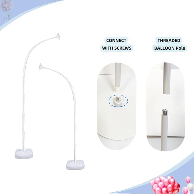Balloon Arch Stand Kit 9ft &5.6ft, Heavy Duty Base - Image 3
