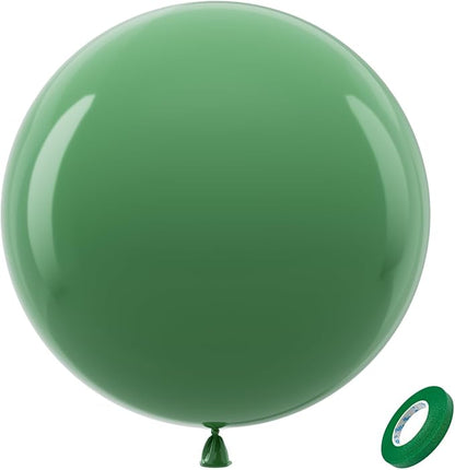 Bezente Sage Green Giant Latex Round Balloons 36 Inch 8 Pack | Olive Dusty by Bezente