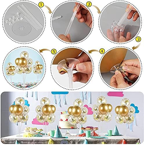 10 Sets Balloon Stand Kit, Reusable Clear Balloon Stands - Image 5