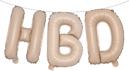 16 Inch HBD Balloons for Boho Birthday Party Decorations by RUIANSI